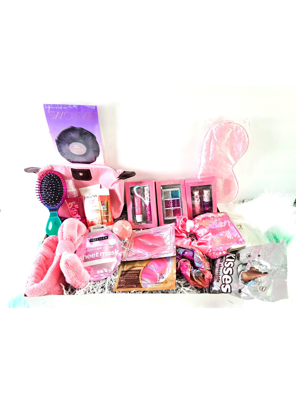TEEN Girls Pink Self-Care Gift Box with Beauty Set